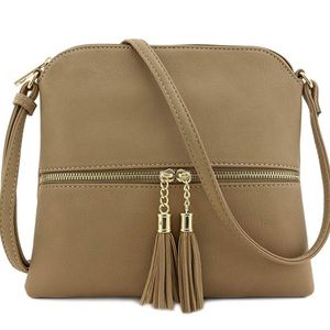 Taupe crossbody bag